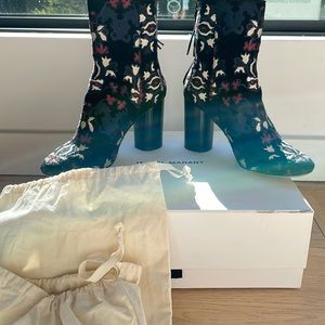 Isabel marant embroidered velvet boots